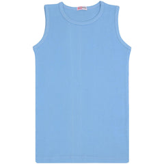 Kids Girls Boys Childrens Vest Top Tank Top Fitted 100% Rich Cotton 2-13 Years