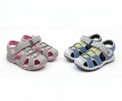 A2Z 4 Kids Boys Girls Sandals Slides Blue PU Upper Summer Beach Sports Open Toe