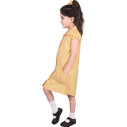 Girls Uniform School Dress Gingham Check Printed Dress With Matching Scrunchies - A2Z 4 Kids