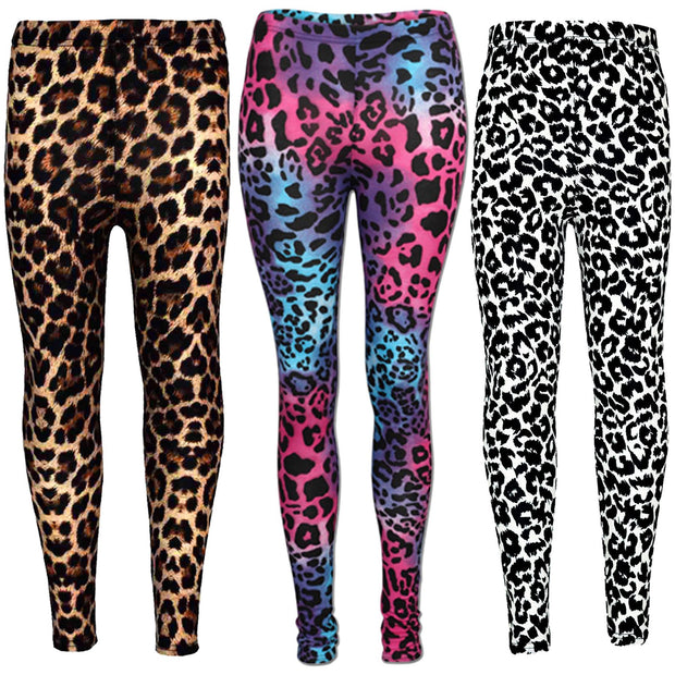 Girls Legging Kids Animal Leopard Print Fashion Stylish Trendy Leggings Age 5-13 Years