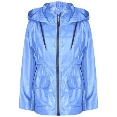 A2Z 4 Kids Unisex Raincoat Jackets Sky Blue Windbreaker Waterproof Parka Shower Resistant Hooded Raincoat Childrens Girls Boys Age 5 6 7 8 9 10 11 12 13 Years