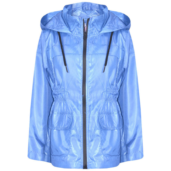 A2Z 4 Kids Unisex Raincoat Jackets Sky Blue Windbreaker Waterproof Parka Shower Resistant Hooded Raincoat Childrens Girls Boys Age 5 6 7 8 9 10 11 12 13 Years