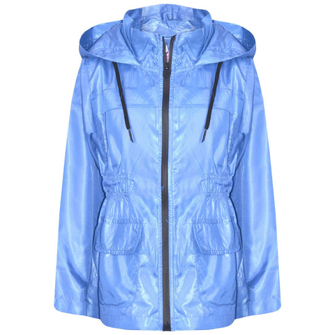 A2Z 4 Kids Unisex Raincoat Jackets Sky Blue Windbreaker Waterproof Parka Shower Resistant Hooded Raincoat Childrens Girls Boys Age 5 6 7 8 9 10 11 12 13 Years