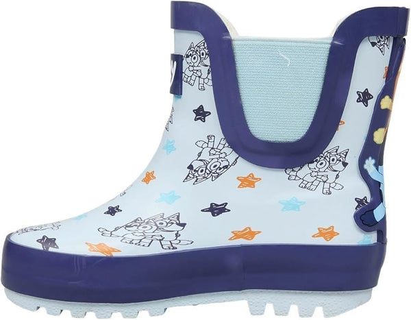 Bluey Boys Kids Wellies Waterproof Chelsea Wellington Boot Fun Cartoon Character