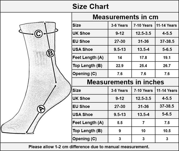 Kids Girls Plain Knee High Socks Pack of 3 Comfortable School Cotton Socks