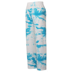 Kids Girls Palazzo Blue Flared Wide Leg Tie Dye Print Baggy Loose Summer Trouser