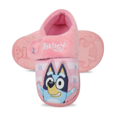 Kids Girls Bluey Slippers Official Licensed Character Footwear with Embroidered