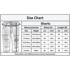 Kids Boys Girls Ripped Denim Shorts Comfort Stretch Skinny Pants Trousers Shorts