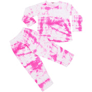 A2Z 4 Kids Girls Colour Tie Dye Pyjamas Cosplay Loungewear PJs Childrens Gifts 2 Piece Set Lounge Suit for Children Unisex Top Bottom Pyjamas Loungewear Dress Up Attire Gifts for Girls Age 5-13 years