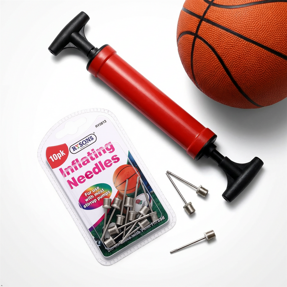 A2Z Inflating Needles 10 Pack Stainless Steel Ball Pump Needles for Football