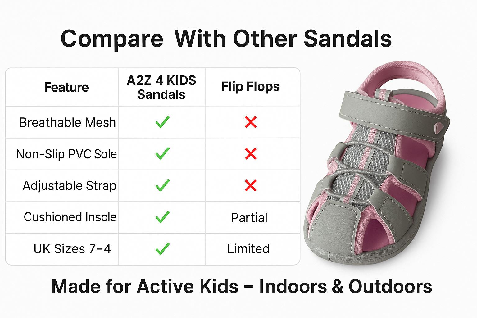 A2Z 4 Kids Boys Girls Sandals Slides Blue PU Upper Summer Beach Sports Open Toe