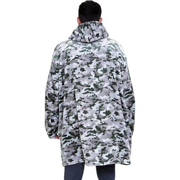 A2Z Unisex Mens Ladies Oversized Kangaroo Pocket Hooded Animal Wearable Blanket
