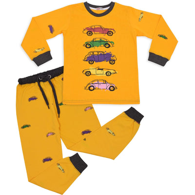 A2Z 4 Kids Unisex Girls Boys Cars Print Pyjamas Children PJs 2 Piece Set Lounge Suit for Children Top Bottom Pyjamas Sleepwear Loungewear Dress Up Outfit Set Gifts for Children Girls & Boys Age 2-13 - A2Z 4 Kids