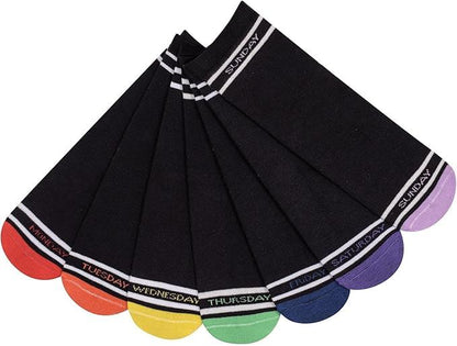 Boys Girls 7 Days Week Socks Cotton Rich Plain Ankle Colourful Heal Toes Socks