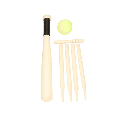A2Z 6 Piece Wooden Rounders Set Outdoor Baseball Bat Active Game With Carry Bag