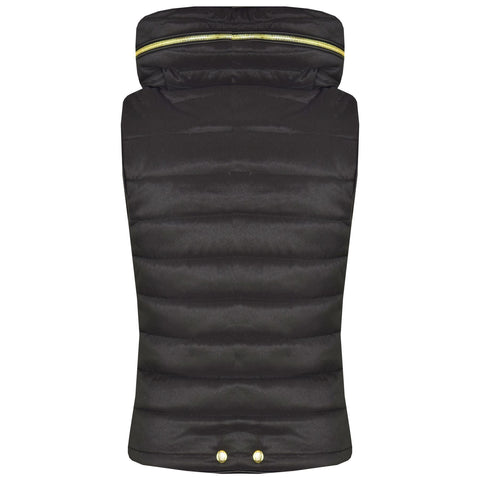 A2Z 4 Kids Kids Girls Boys Designer's Black Sleeveless Hooded Padded Quilted Puffer Bubble Gilet Bodywarmer Jackets Age 5 6 7 8 9 10 11 12 13 Years