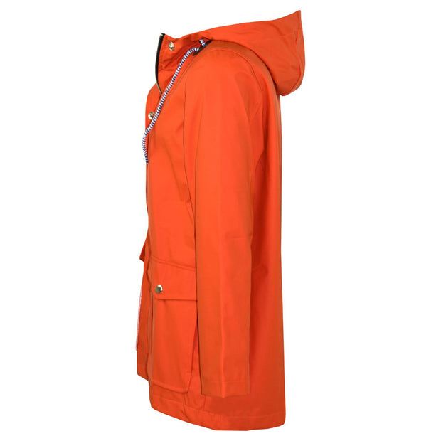 A2Z 4 Kids PU Raincoat Orange Jackets Windbreaker Waterproof Parka Shower Resistant Hooded Raincoat Girls Boys Age 5-13 Years