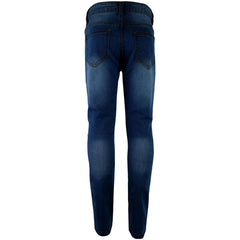 Kids Boys Stretchy Jeans Knee Ripped Denim Skinny Bikers Pants Slim Trouser 5-13