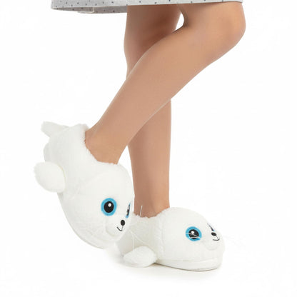 A2Z 4 Kids Boys Girls Cute Animal Slippers Non-Slip Winter Plush Warm Baby Shoes