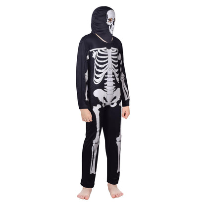 Kids Girls Boys Skeleton Halloween A2Z Onesie One Piece Glow In The Dark Pyjamas