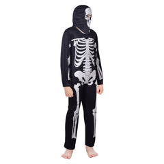 Kids Girls Boys Skeleton Halloween A2Z Onesie One Piece Glow In The Dark Pyjamas