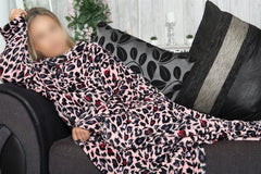 Unisex Men Ladies Wearable Snuggle Blanket with Sleeves Super Soft Warm Fleece