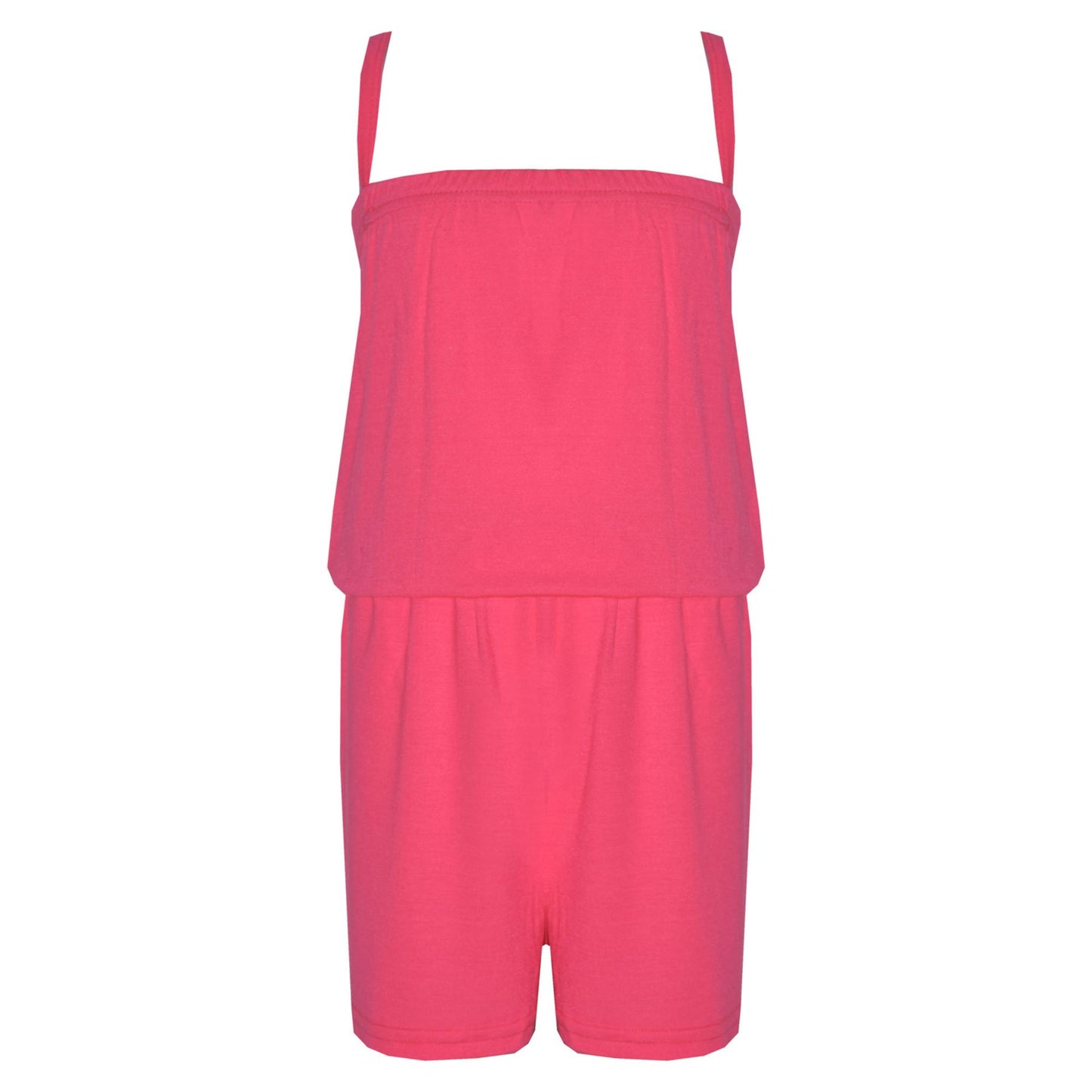 Kids Girls Plain Color Playsuit Trendy Summer All In One Jumpsuit New Age 5-13 Y