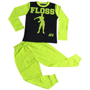 A2Z 4 Kids Boys Girls Pajamas Designer's Lime PJS Floss A2Z Print Contrast Sleeves Pyjamas Xmas Stylish Loungewear Nightwear Outfit PJS Sets New Age 2 3 4 5 6 7 8 9 10 11 12 13 Years