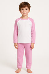 A2Z 4 Kids Girls Boys PJs Plain Color Stylish Color Contrast Pyjamas Sleepwear