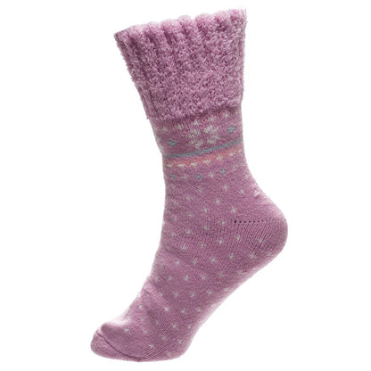 A2Z Ladies Fairisle Thermal Cosy Bed Socks with Grips Extra Warm Winter Footwear