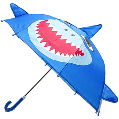 Kids Shark Dino Unicorn 3D Umbrella Lightweight Waterproof Brolly 45cm Canopy