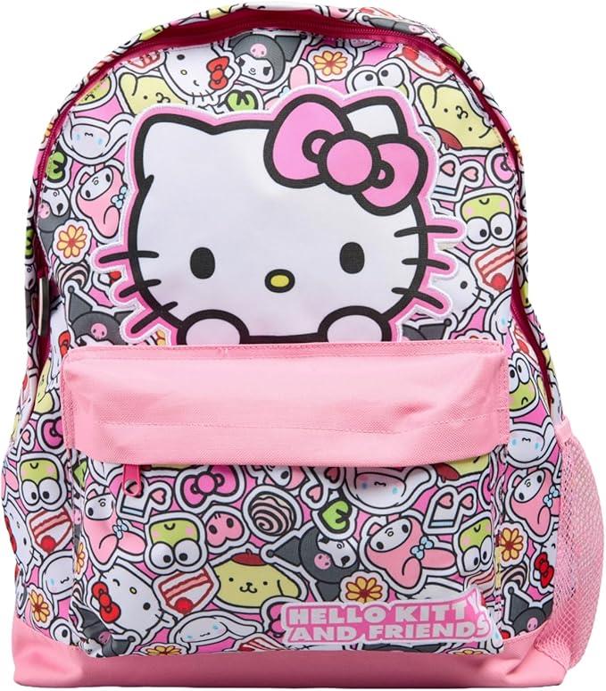 Hello Kitty and Friends Kids Backpack Officially Licensed Sanrio Zip School Bag