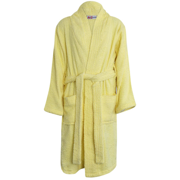 A2Z 4 Kids Towelling Robe Cotton Bathrobe Towelling Dressing Gown Unisex 5-13 Yr - A2Z 4 Kids