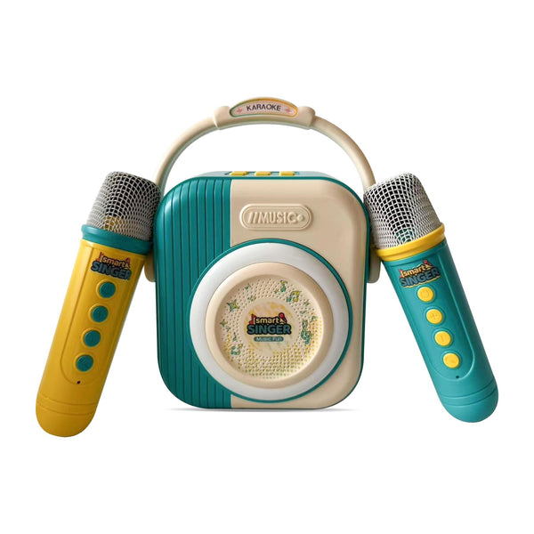 A2Z 4 Kids Bluetooth Karaoke Machine with 2 Wireless Mics & Rechargeable Speaker