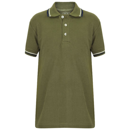 Kids Boys Girls Polo T Shirt Designer Plain Color School T-Shirts PE Top 3-13 Yr