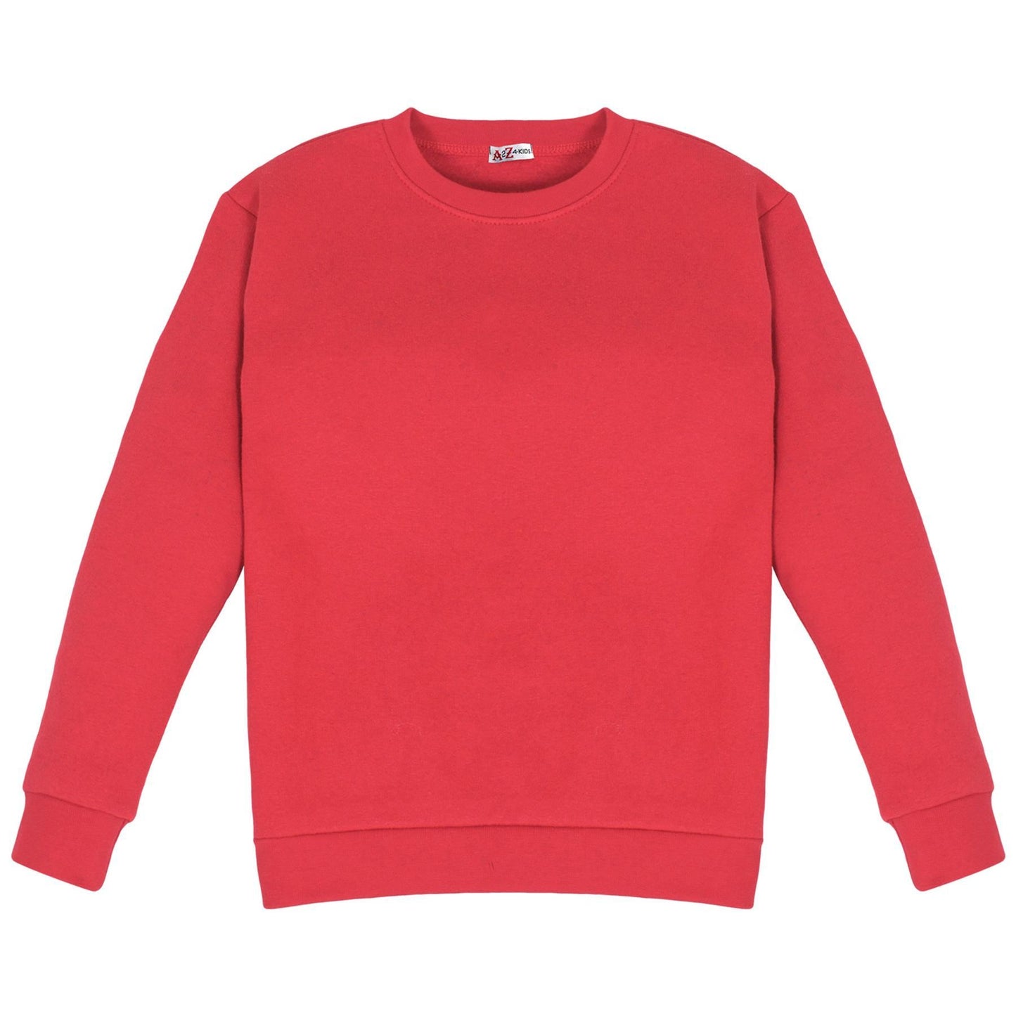 Kids Girls Boys Sweatshirt  Plain Crew Round Neck Uniform  Age 2-13 Years