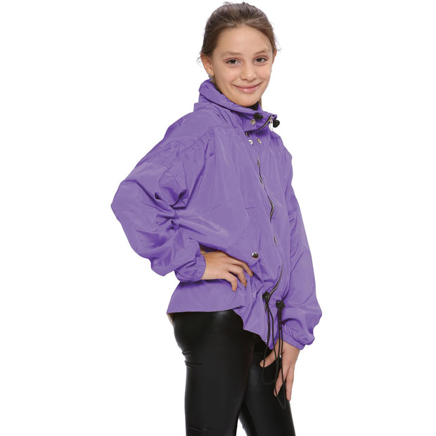 A2Z 4 Kids Windbreaker Shower Proof Windproof Lilac Jacket Stylish Lightweight Casual Coat Girls Cagoule Rain Mac Raincoats Age 5-13 Years - A2Z 4 Kids