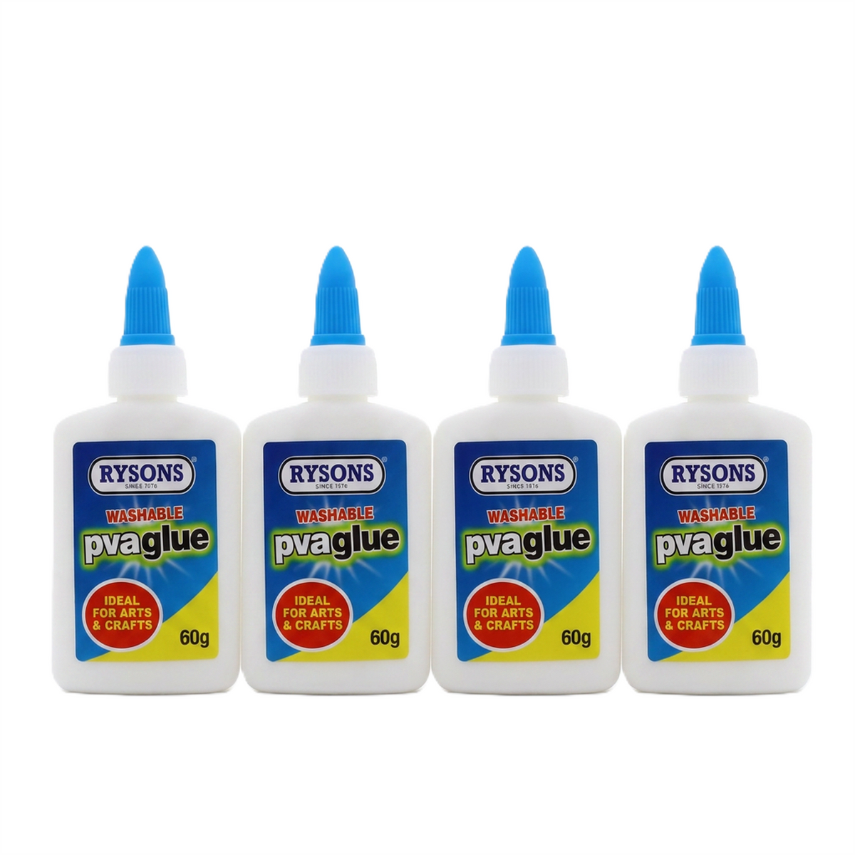 A2Z 4 Pack Washable PVA Glue 60g Strong Craft Adhesive Arts Crafts School DIY