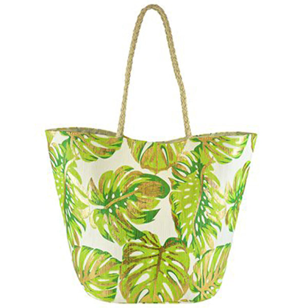 Ladies Beach Bags Reuseable Shopping Tote Bag Paper Straw Tropical Shoulder Bag