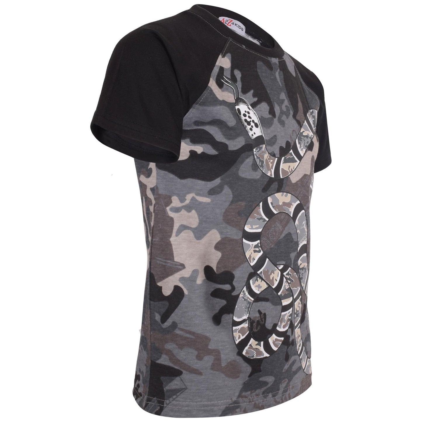 Boys T Shirts Kids Designer's 100% Cotton Snake Print T-Shirt New Age 5-13 Years