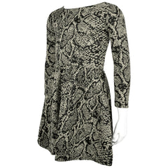 Kids Girls Skater Dress Long Sleeve Snake Flared Party Summer Dresses 5-13