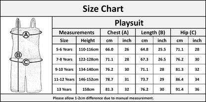 Kids Girls Plain Color Playsuit Trendy Summer All In One Jumpsuit New Age 5-13 Y