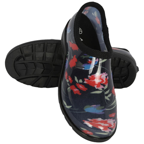 Women's PVC Garden Clogs Rain Shoes with Rugged Anti-Slip Durable Rubber Mule