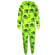 Kids Unisex Onesie Girls Boys Skull & Cross Bone Print Onesies All In One Jumpsuit PJ's New Age 5-13 Years - A2Z 4 Kids