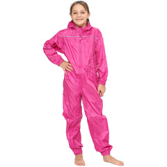 Girls Boys Raincoat Kids Puddle Suit Rainwear Waterproof Hooded Rainsuit 2-13 Yr