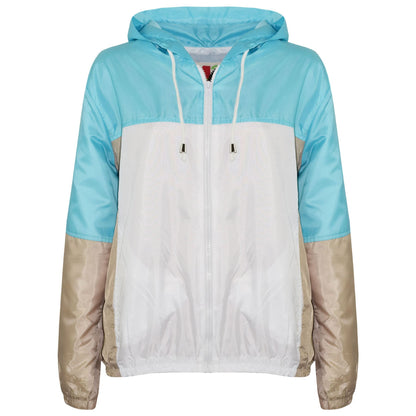 Kids Girls Boys Windbreaker Zipped Jackets Hooded Raincoats Age 5-13 Years