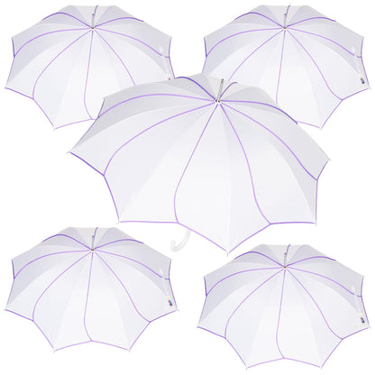 A2Z Wedding Umbrella 46" Auto Open Dome Dual Flower Piping Bride Groom Brolly