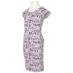 Kids Girls Midi Dress I Love Paris Print Fashion Summer Party Outfit Dresses
