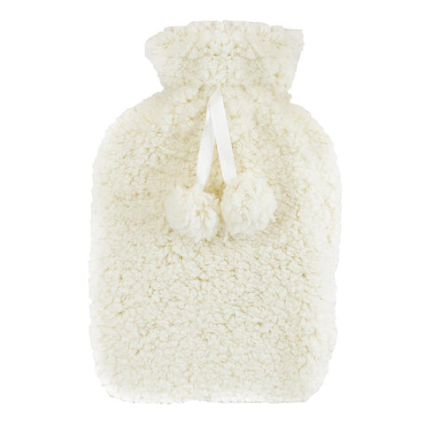 A2Z Hot Water Bottle 2 Litre Plush Teddy Fur Fleece Cover Rubber Hot Water Bag