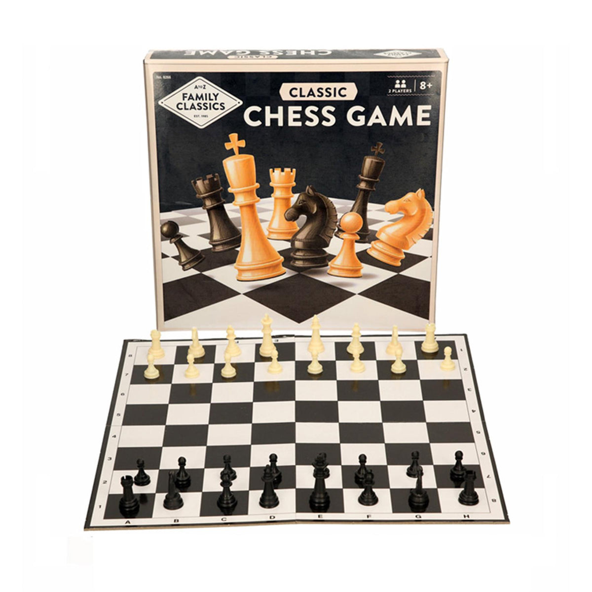 A2Z Classic Folding Chess Set With 32 Pieces Strategy Game Kids & Adults Age 8+